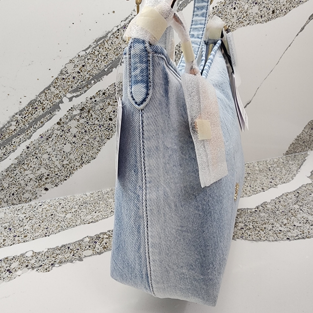 Coach Laurel Shoulder Bag in Loved Denim With Charms NWT - Picture 11 of 15